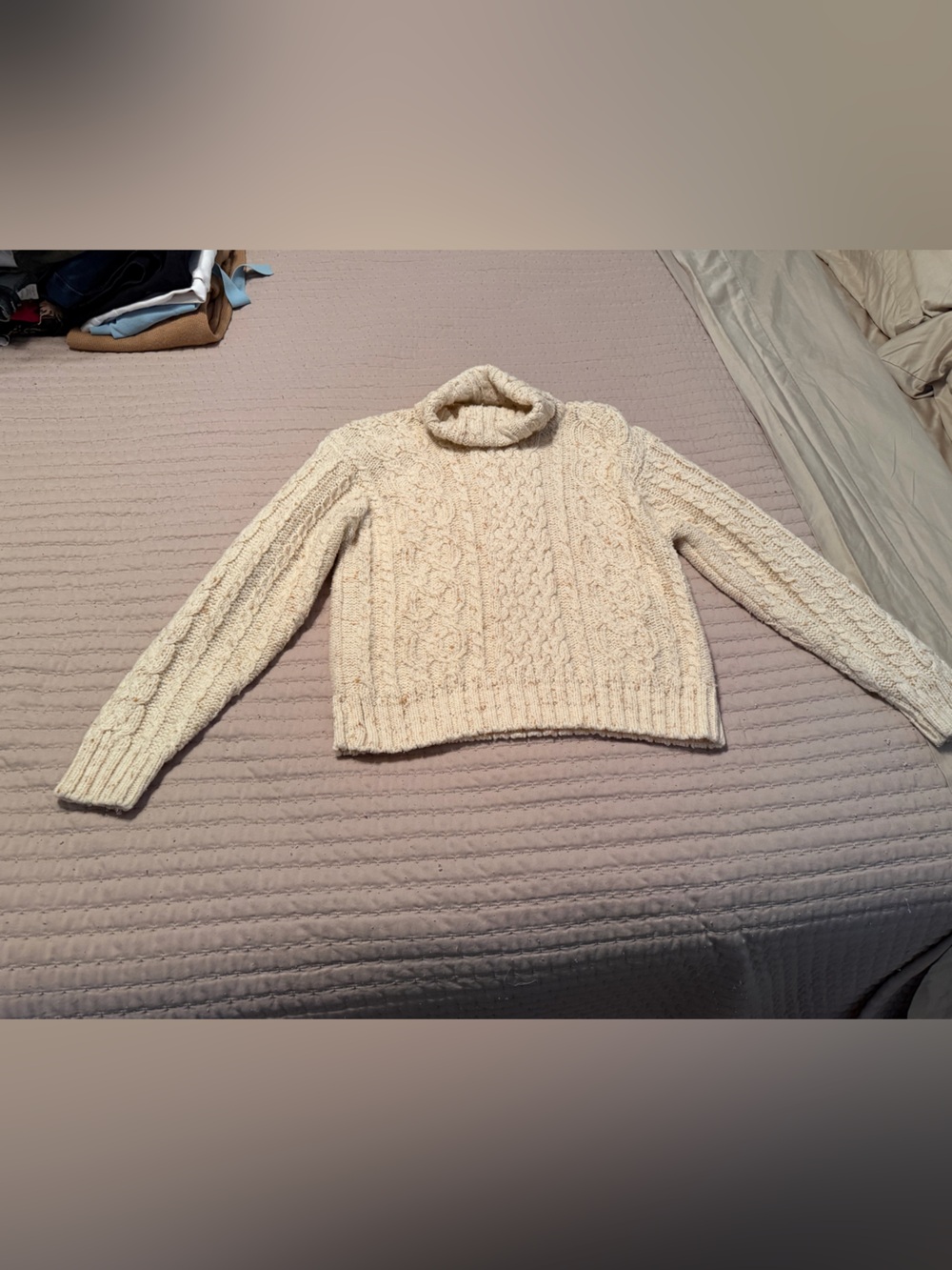 Liz Claiborne Cream Cable Turtleneck Sweater - Women